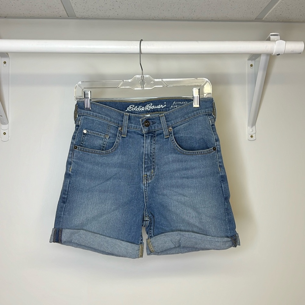 Eddie Bauer Mid-Rise Boyfriend Jean Shorts- 2